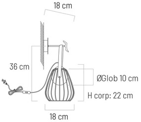 Lampă de perete MEMORY 1xG9/4W/230V albă/maro Klausen 101021