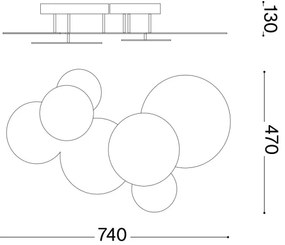 Plafonieră LED Ideal Lux CLOUD LED/46W/230V