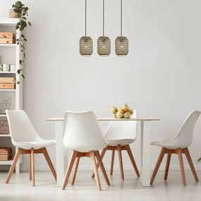Lustra suspendata design industrial Adalla rattan