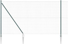 vidaXL Gard cu Stâlp Verde 1,5 x 10 m Oțel și PVC