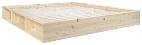 Pat matrimonial din lemn masiv de pin cu somieră 180x200 cm Ziggy – Karup Design