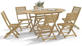 vidaXL Scaune grădină pliante 6 buc. 48,5x61,5x87 cm lemn masiv acacia
