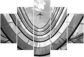 Tablou - Avionul deasupra clădirii (150x105 cm)