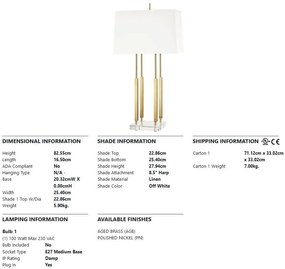Veioza, lampa de masa design deosebit RHINEBECK alama antichizata