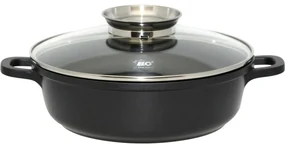 Elo 19632 Tigaie cu capac din sticlă și mâneraromat Alucast 32 cm, 32 cm