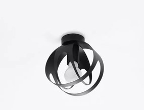 Lustră aplicată TULOS 1xE27/60W/230V neagră Sollux SL.1086