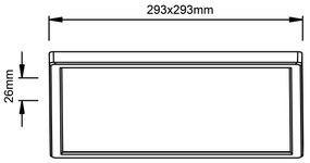 Brilliant - Plafonieră LED MILTON LED/18W/230V 29,3x29,3 cm albă