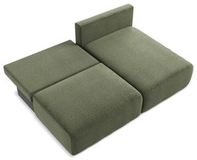 Colțar verde extensibil/cu spațiu de depozitare (cu colț pe partea dreaptă) Kalena – Makamii