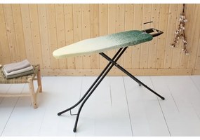 Masa de calcat Brabantia A 1008891, 110x30 cm, 7 pozitii de reglare, Suport fier de calcat, Galben/Verde
