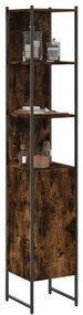 vidaXL Dulap de baie, stejar afumat, 33x33x185,5 cm, lemn prelucrat