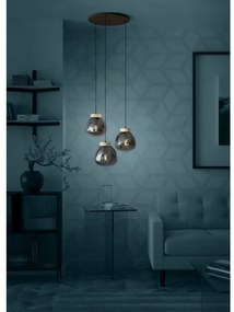 Lustră pe cablu Eglo 390319 MAGACELA 3xE27/40W/230V fumuriu