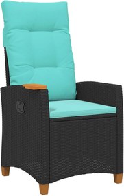 vidaXL Scaun reclinabil cu placă pentru ceai cu pernă 62 x 64 x 112 cm