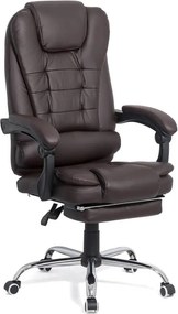 Scaun directorial cu suport de picioareOFF 418 maro