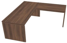 Masă ergonomica Verno 200 x 200 cm, dreapta, nuc