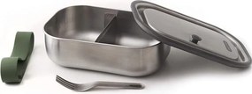 Cutie pentru pranz Black+Blum BAM-SS-L010, 1 L, Dreptunghiulara, Potrivita pentru cuptor, Fara BPA, Otel inoxidabil, Inox/Verde
