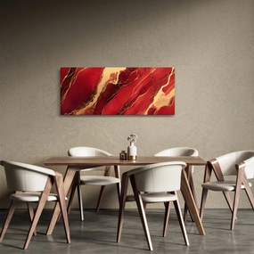 Tablou - Marmură roșu-auriu (120x50 cm)
