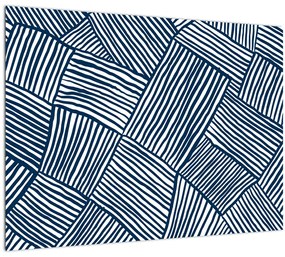 Tablou pe sticlă - linie 3D (70x50 cm)