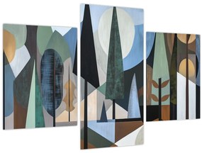 Tablou - Abstracție geometrică naturală II. (90x60 cm)