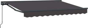 vidaXL Copertină retractabilă manuală Antracit 2,5 x 2 m