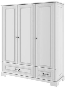 Dulap elegant Ines alb cu 3 usi H180 cm