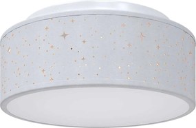 vidaXL Lampă de tavă Gri 30 x 30 x 13,5 cm țesătură