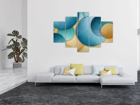 Tablou cu abstracție cercuri (150x105 cm)