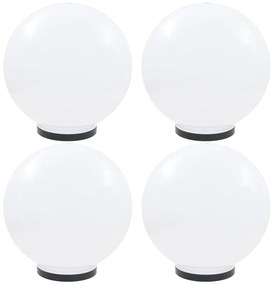 Lampi glob cu LED, 4 buc., 40 cm, PMMA, sferic 4, 40 cm, 1