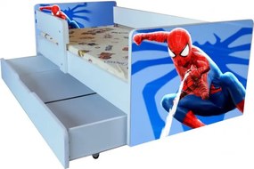 Pat spiderman cu sertar 2-9 ani ,saltea si husa cadou