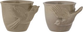 Set 2 cani Bealu, maro, ceramica