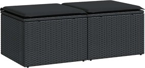 vidaXL Set mobilier de grădină cu perne, 2 piese poliratan/lemn acacia