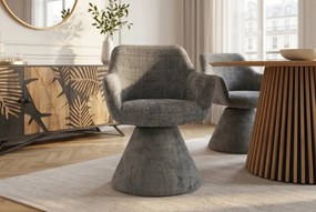 Scaun pivotant AMBIENTO tesatura Chenille gri