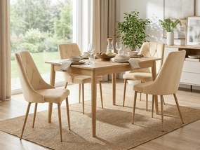 Scaun de dining IMOLA VELVET, bej