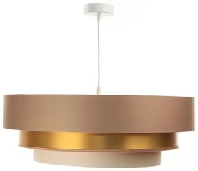 Lustr TRINITI 1xE27/60W/230V bej/zl ațâțat pe cablu