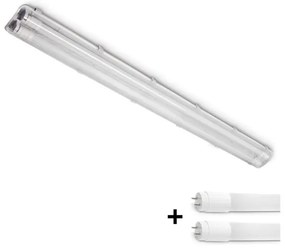 Corp de iluminat LED fluorescent industrial Brilagi OPTIMA T8 2xG13/18W/230V IP65 – palet 110 buc.