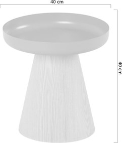 Măsuță de cafea rotundă Tresel 40 cm pentru living - natural / verde