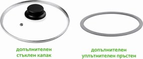 Oală sub presiune Oliver Voltz OV51311C7, 7 l, 100 kPa, două capace, mânere rabatabile, compatibilă cu plitele cu inducție, oțel inoxidabil