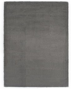 vidaXL Covor, gri inchis, 80 x 150 cm, blană ecologică de iepure