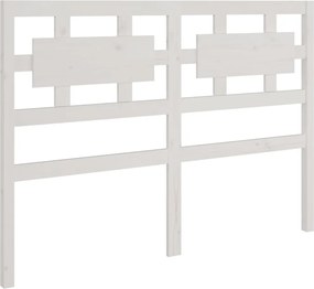 vidaXL Tăblie de pat, alb, 125,5x4x100 cm, lemn masiv de pin