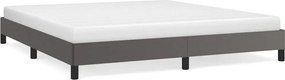 vidaXL Cadru de pat, gri, 180x200 cm, piele ecologică