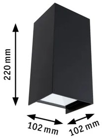 Paulmann 94325 - 2xLED 6,5W IP44 Aplica de perete exterior FLAME 230V