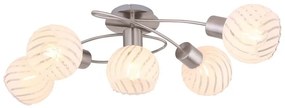 Plafoniera cu 5 spoturi design modern WILLY nichel