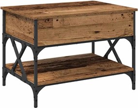 vidaXL Masă de cafea Lemn Vechi 70x50x50cm Lemn compozit