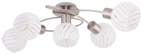 Plafoniera cu 5 spoturi design modern WILLY nichel