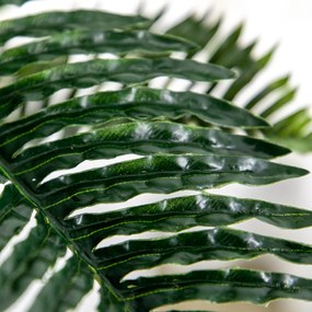 HOMCOM Plantă Artificială de Palmă cu 18 Frunze și Vas Inclus pentru Interior, Înălțime 85 cm, Verde | Aosom Romania