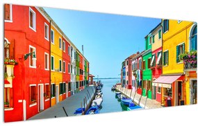 Tablou - Insula Burano, Veneția, Italia (120x50 cm)