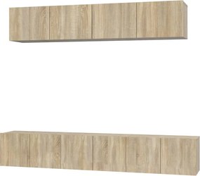 vidaXL Set dulap TV, 5 piese, stejar sonoma, lemn prelucrat
