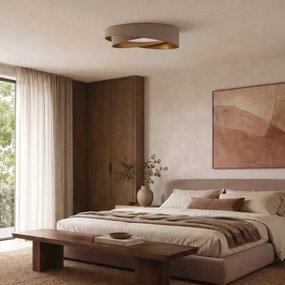 BRILAGI- Plafonieră LED VELVET TWIST LED/24W/230V 4000K Ø 55 cm bej/auriu