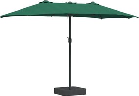 vidaXL Parasol de Grădină Verde 385 x 209 x 244 cm Poliester