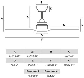 Ventilator de tavan FARO 33728DC ALO L lemn/alb d. 152 cm + telecomandă