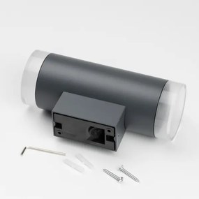 Brilagi - Aplica de perete LED RGBW pentru exterior MATERA, 2x GU10, 6W, 230V, antracit, IP54